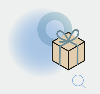 Cadeau cryothérapie - Illustration d’un paquet cadeau pour une séance de cryothérapie solo avec une petite loupe en savoir plus